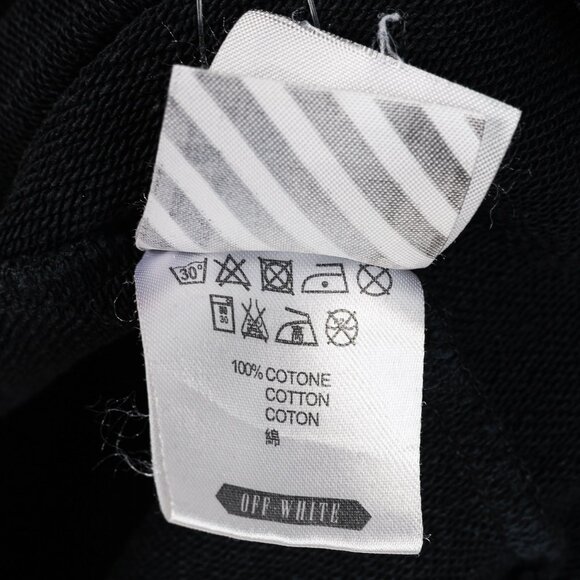 Off-White Black & White Brushed Diagonals Crewneck Sweatshirt - Picture 10 of 10